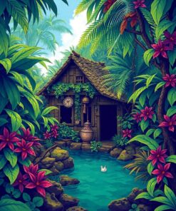 Tropical Vines Paint Numbers