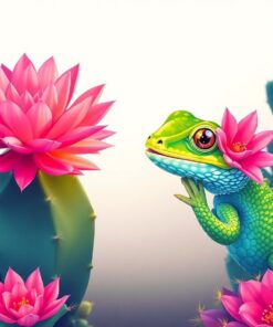 Pink Cactus Paint Numbers