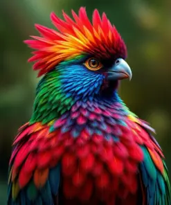 Resplendent Quetzal Portrait paint by numbers