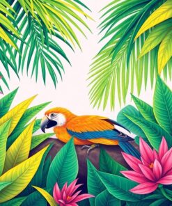 Resting Beneath Tropical Fronds Paint By Numbers