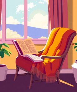 Resting Book Sunlit Armchair Paint By Numbers