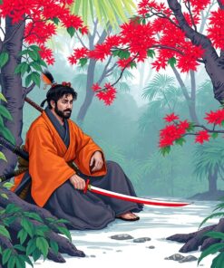 Jungle Swordsman Paint Numbers