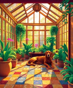 Warm Tiles Paint Numbers