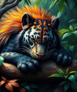 Resting Jungle Predator Paint By Numbers