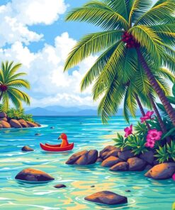 Tropical Shores Paint Numbers