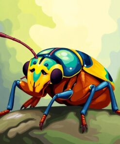 Resting Peanut Head Bug Paint By Numbers