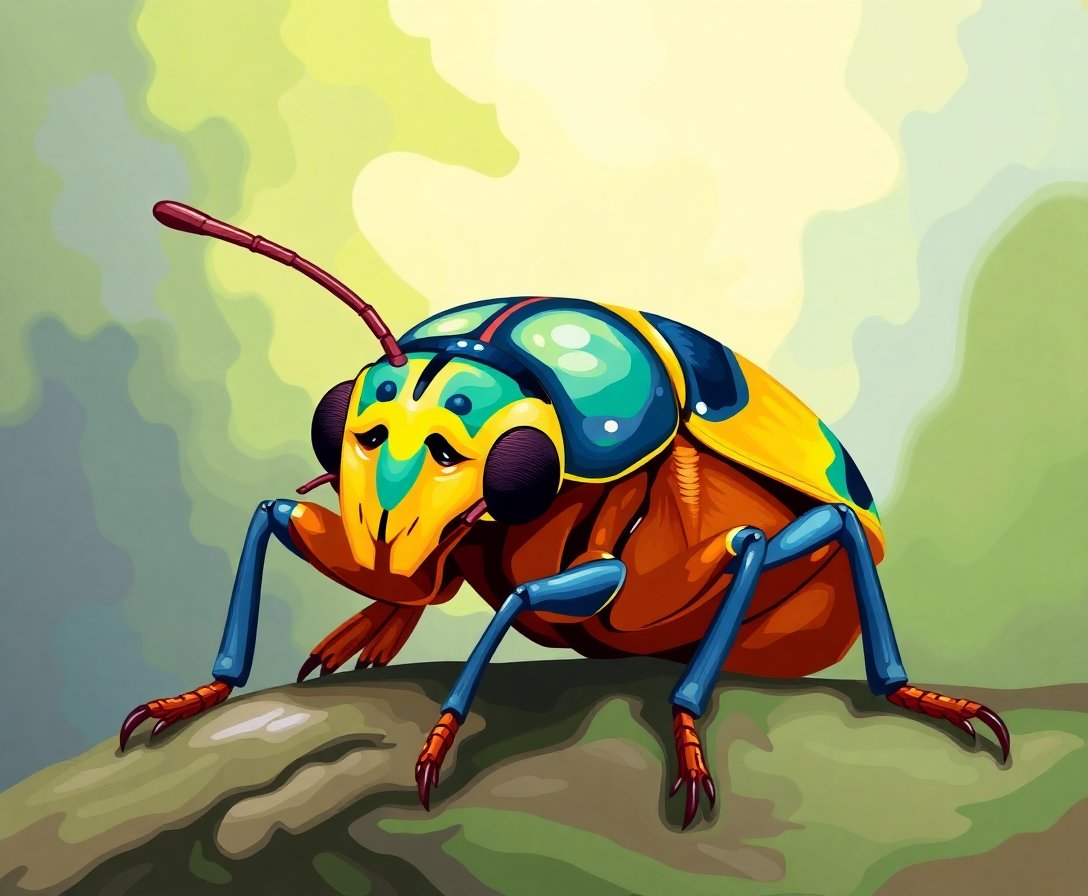 resting-peanut-head-bug-paint-by-numbers-kit-wildlife-art