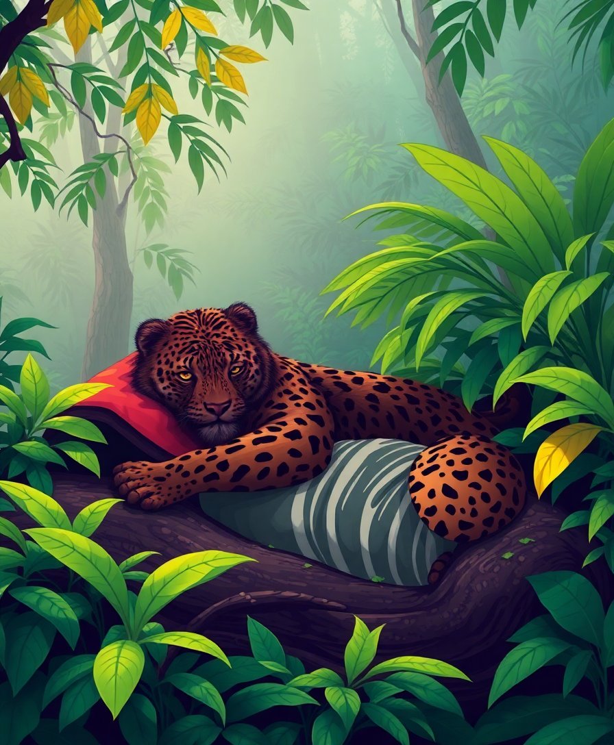 Jungle Sleeper Paint Numbers Jungle Sleeper Paint Numbers