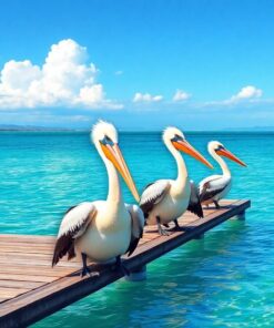 Pier Pelicans Paint Numbers