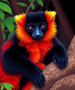 Ruffed Lemur Paint Numbers
