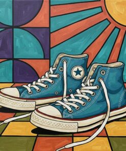 Resting Retro High Tops Paint By Numbers