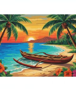 Resting Shoreline Outrigger Paint By Numbers