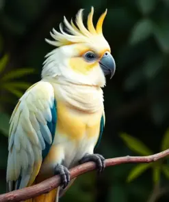 Resting Sulphur Crested Parrot paint by numbers