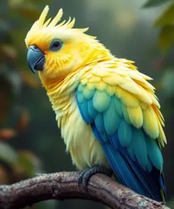 Resting Sulphur Crested Parrot paint by numbers
