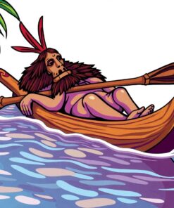 Resting Tribal Wooden Oar Paint By Numbers