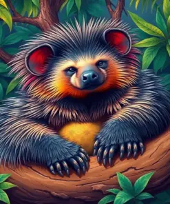 Resting Tropical Binturong Paint By Numbers