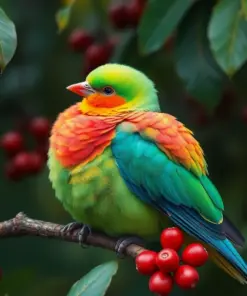 Resting Tropical Fruit Dove Paint By Numbers