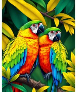 Gold Macaws Paint Numbers