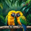 Resting Tropical Gold Macaws Paint By Numbers