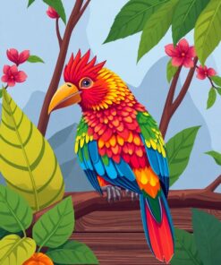 Library Bird Paint Numbers