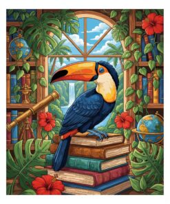 Resting Tropical Library Bird Paint By Numbers