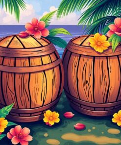 Resting Tropical Oak Casks Paint By Numbers