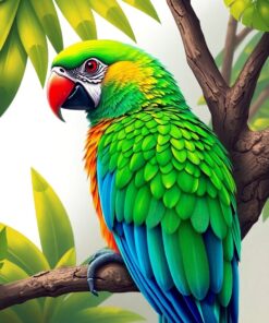 Tropical Parrot Paint Numbers