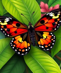 Resting Tropical Rajah Birdwing Paint By Numbers