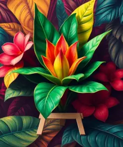 Resting Tropical Tape Blossom Paint By Numbers