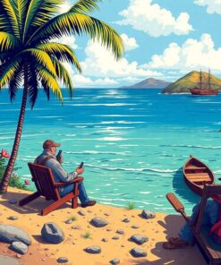 Resting Vintage Island Hunter Paint By Numbers