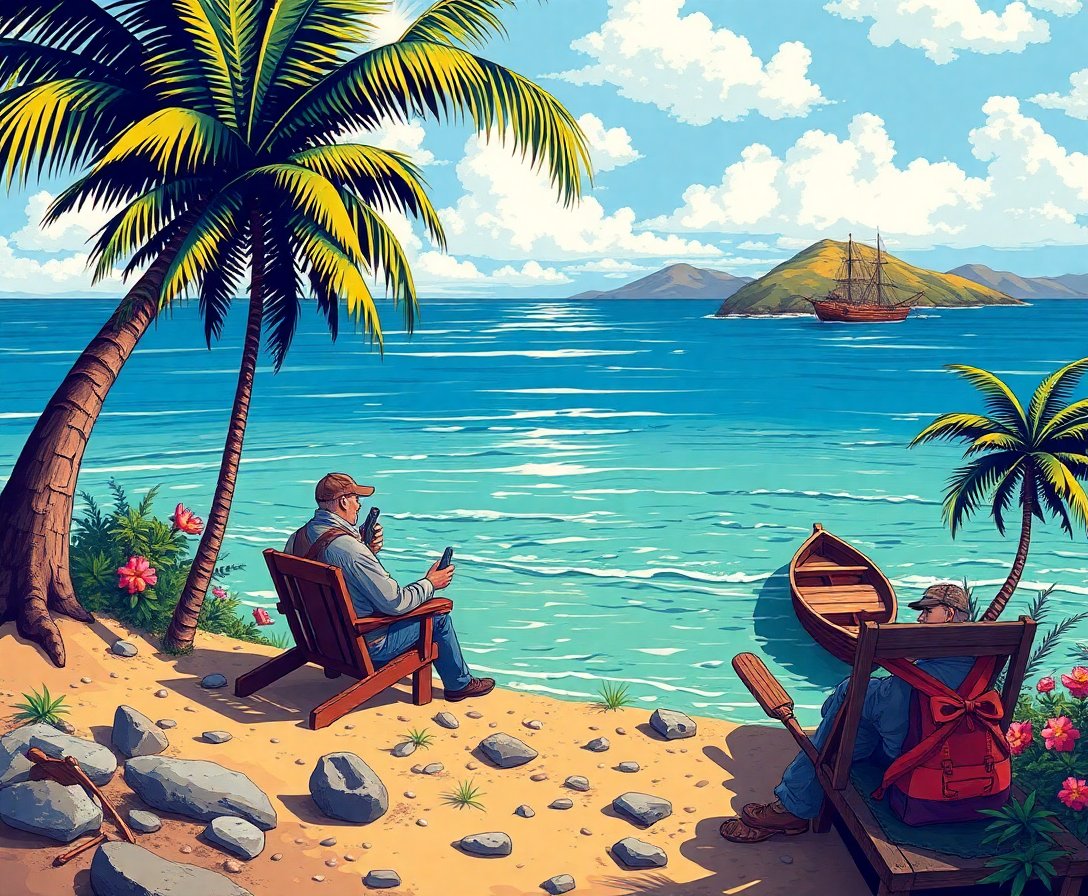 resting-vintage-island-hunter-paint-by-numbers-kit