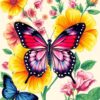 Butterfly Bloom Paint Numbers