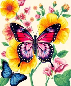 Butterfly Bloom Paint Numbers