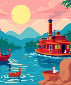 Steamboat Voyage Paint Numbers