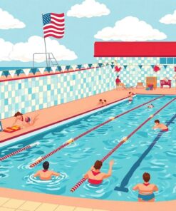 Retro Americana Swim Club Paint By Numbers