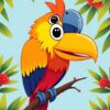 Tiki Macaw Paint Numbers