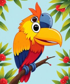 Tiki Macaw Paint Numbers