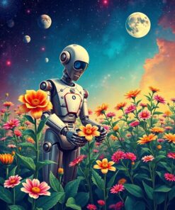 Tending Flowers Paint Numbers