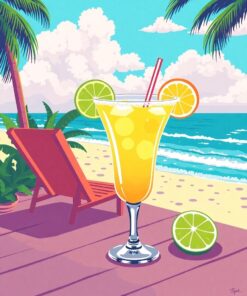 Beachside Margarita Paint Numbers