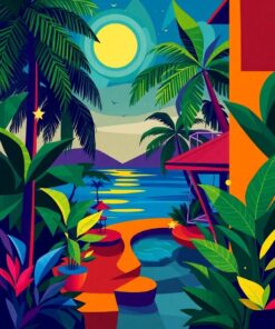 Tropical Night Paint Numbers