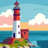 Island Lighthouse Paint Numbers