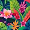Tropical Flora Paint Numbers