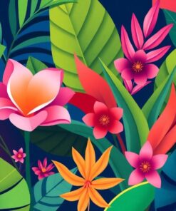 Tropical Flora Paint Numbers