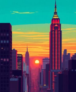 Skyscraper Dawn Paint Numbers