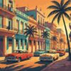 Retro Havana Architecture Glow Paint By Numbers