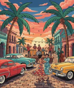 Retro Havana Beat Poster Paint By Numbers