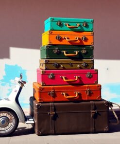 Retro Havana Suitcase Stack Paint By Numbers