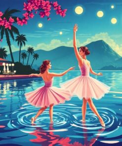 Retro Hollywood Water Ballet Paint By Numbers