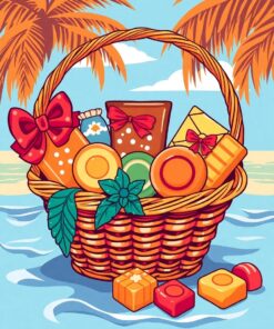 Caramel Basket Paint Numbers