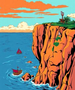 Island Cliffhanger Paint Numbers